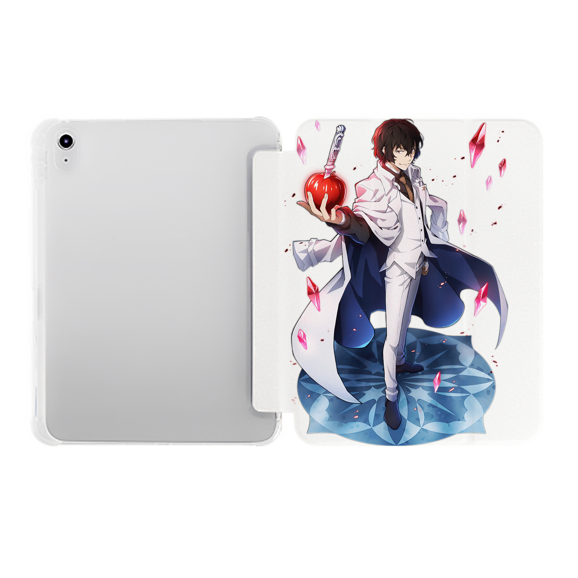 （画像用） 文豪ストレイドッグス Bungo Stray Dogs IPad ケース ペン収納付き 三つ折りスタンド PUレザー×シリコン 対応機種9.5/10.5/10.9インチ